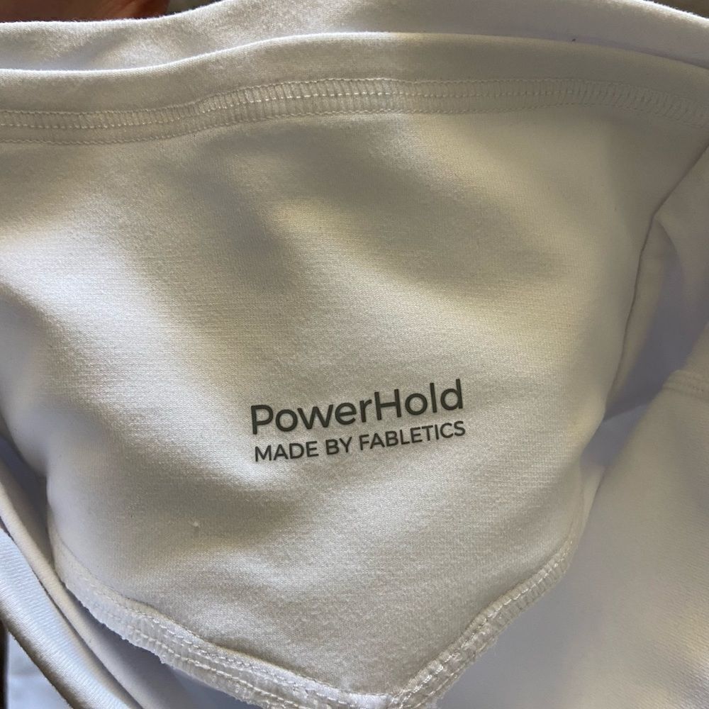 Fabletics White Powerhold High-Wasted 7/8 Leggings - Picture 3 of 3
